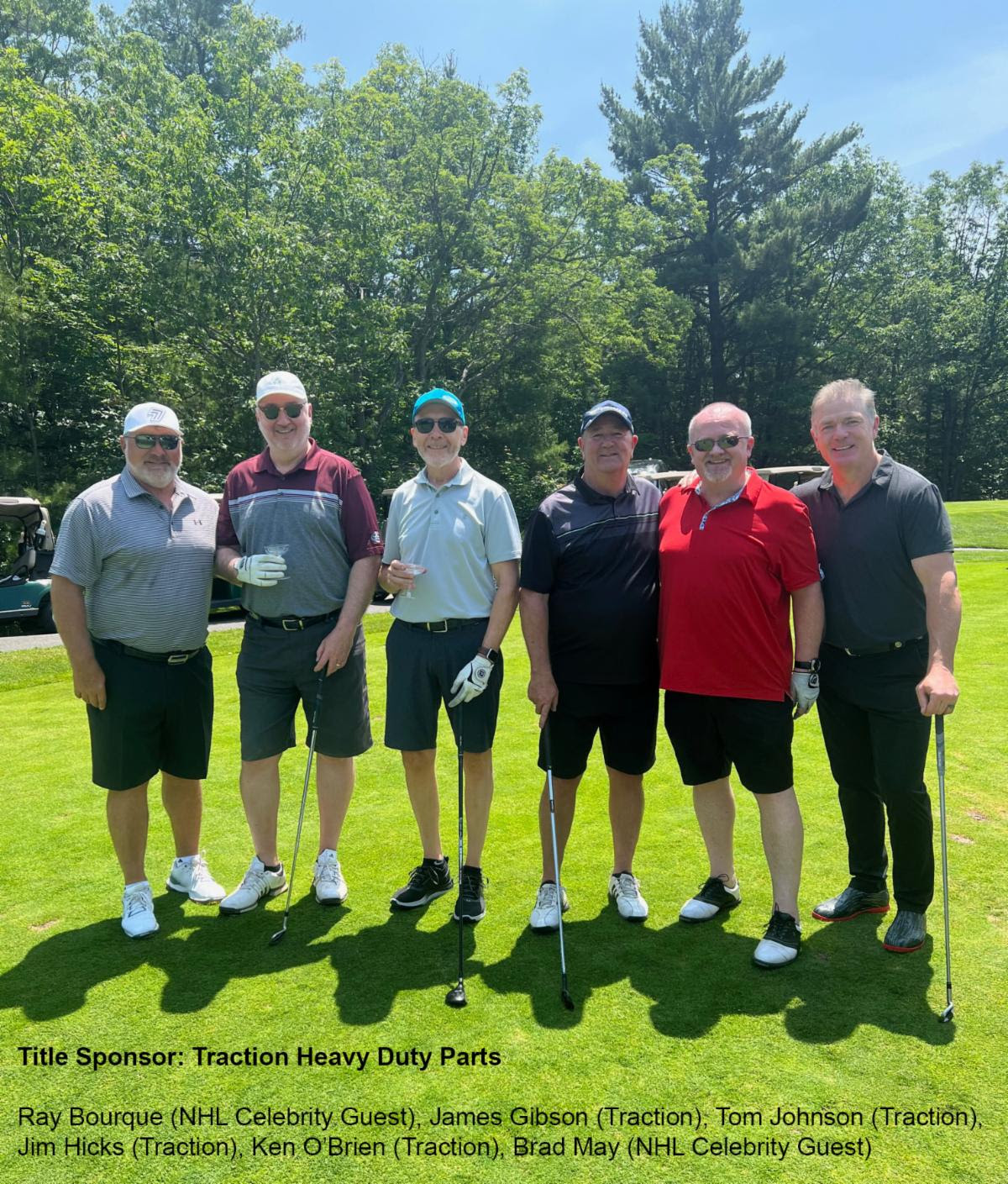 Players and sponsors of the 15th Annual Manitoulin & Traction Charity Golf Classic at the Rocky Crest Golf Resort and Lake Joseph Golf Club in Muskoka Canada.