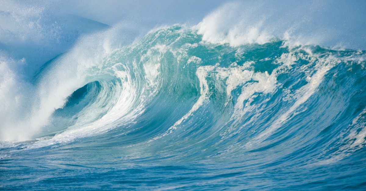 large ocean wave crashing